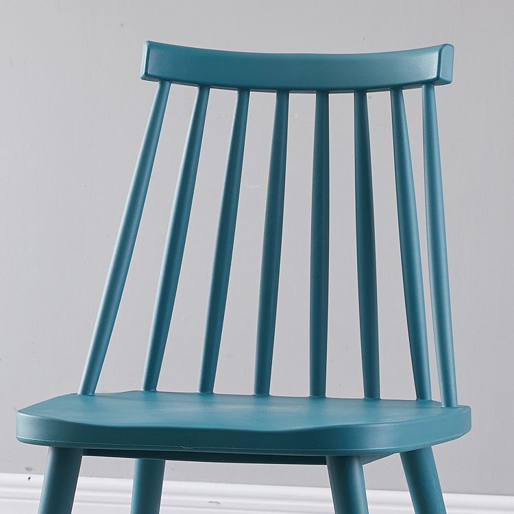 Chaise de salle à manger en plastique contemporain slat dossier arrière sans bras sans cuisine