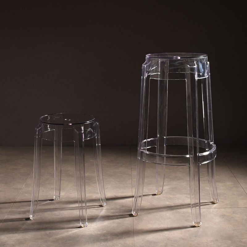 Modern Style Bar-stool Acrylic Round Counter Bar Stool for Kitchen Bar
