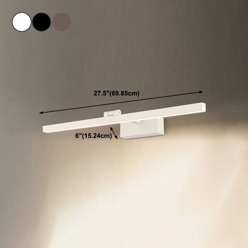 Metal Linear Shape Mirror Wall Light Modern Style 1 Light Mirror Wall Mounted Light