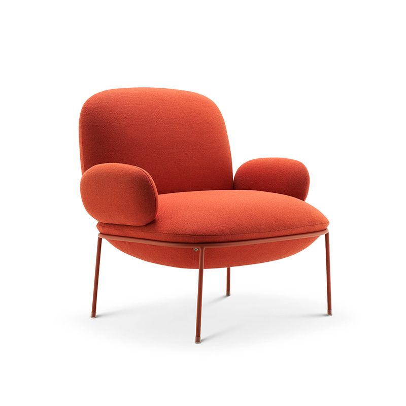 Contemporary 32.3"Wide Velvet Fixed Back Sponge 4 Legs Arm Chair