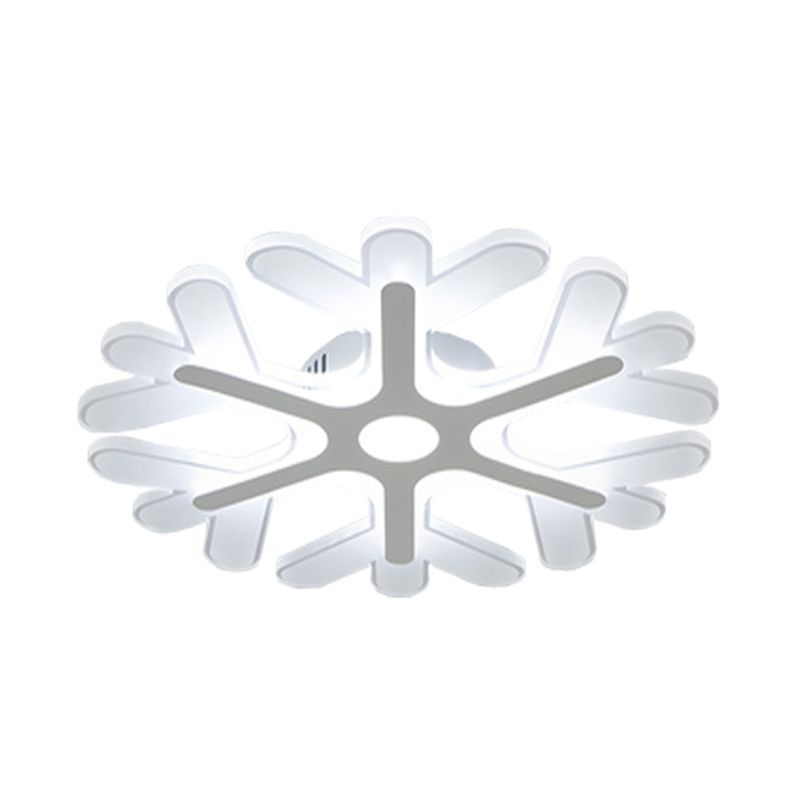 Zeitgenössische Schneeflocke Flush Decken Licht Acryl Schlafzimmer LED Flushmount-Lampe in Warm/White Light, 8 "/16.5" /20.5 " Breite
