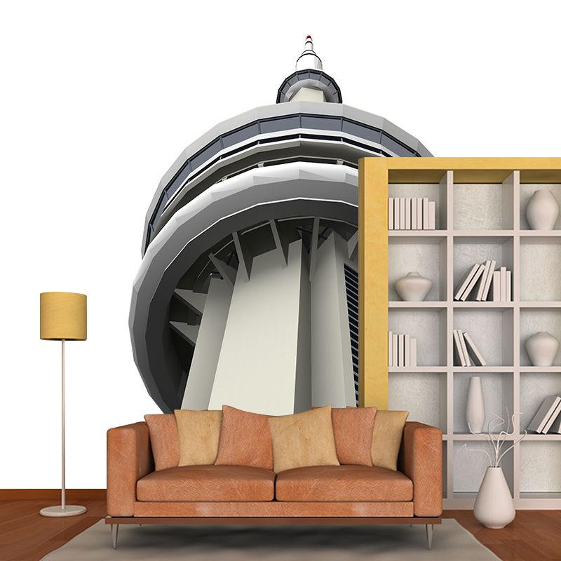 Contemporary City Wall Mural Wallpaper for Meeting Room, Moisture Resistant