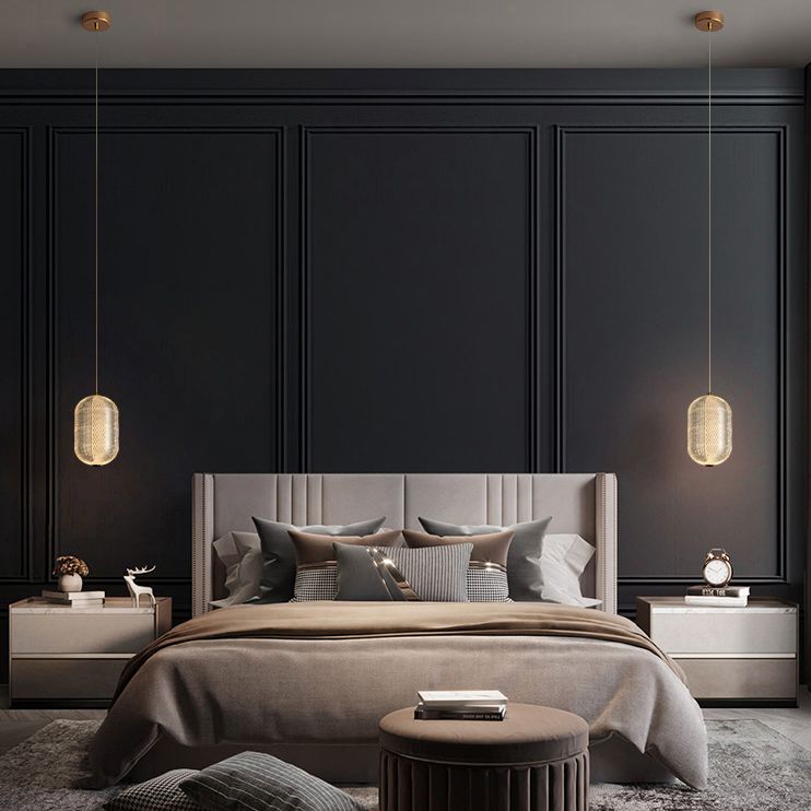 Luce a sospensione interno minimalista, illuminazione a sospensione acrilica del cilindro macaron