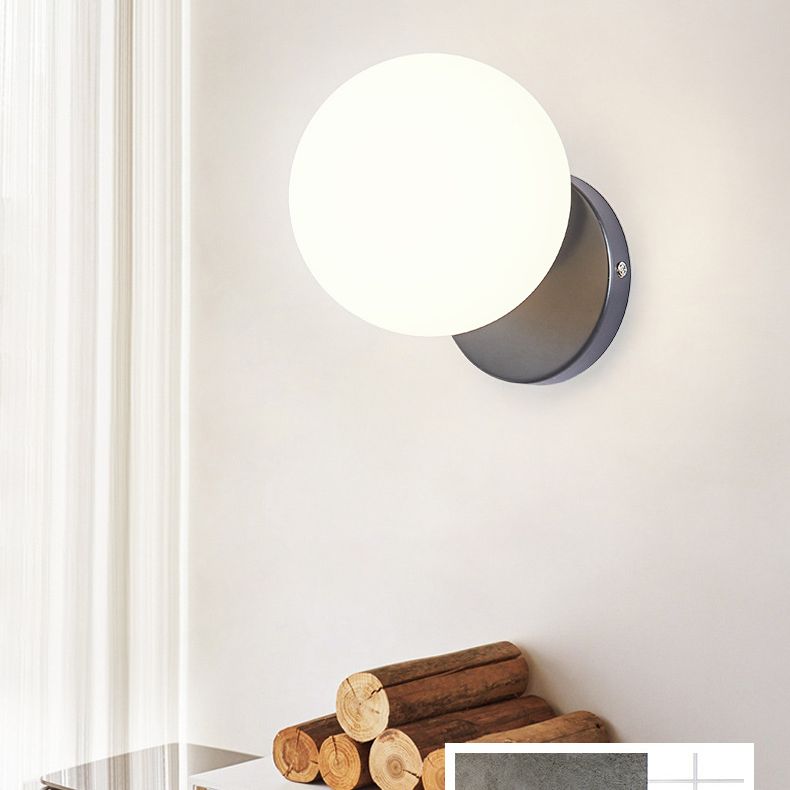 Modern Globe Wall Lamp 1 Light Wall Vanity Lights for Washroom