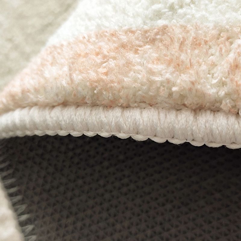Light Pink Casual Rug Polyester Color Block Rug Washable Indoor Rug for Living Room
