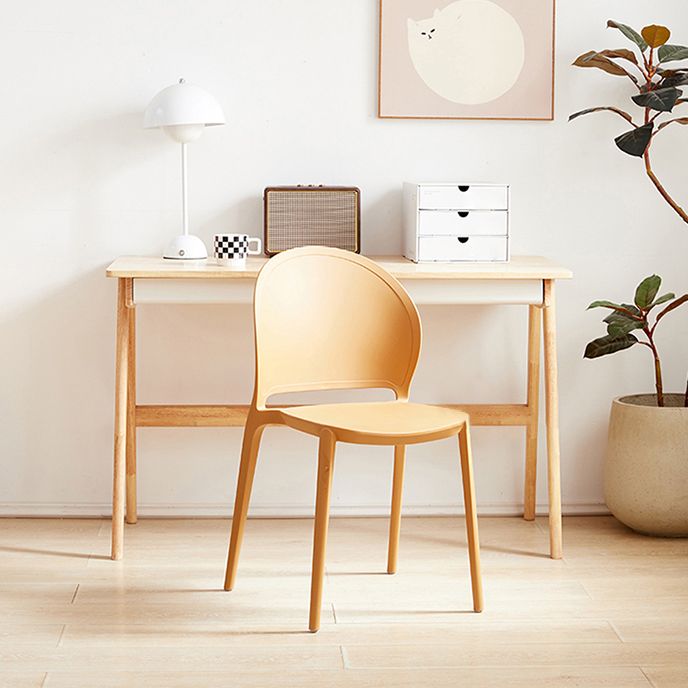 Contemporary Dining Room Dining Chair Plastic Stacking Side Chair