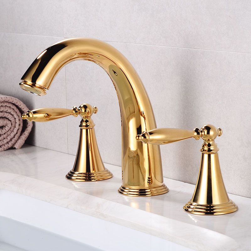 Widespread Bathroom Sink Faucet Double Handle Faucet with 3 Holes
