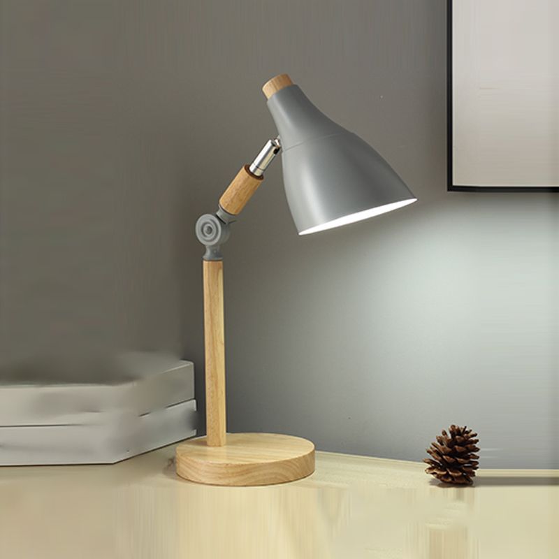 Modern Style Conical Table Lamp Metal 1-Light Nightstand Lamp