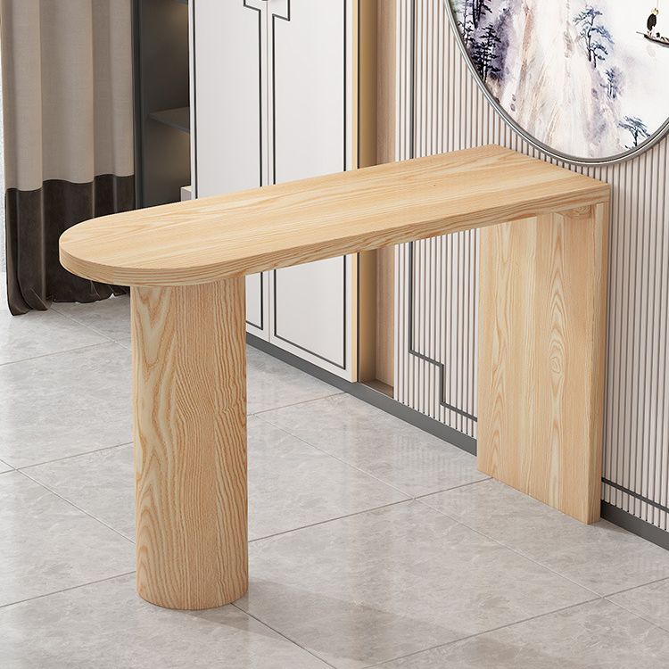 Indoor Solid Wood Bar/Dinette Table Double Pedestal Event and Cocktail Table