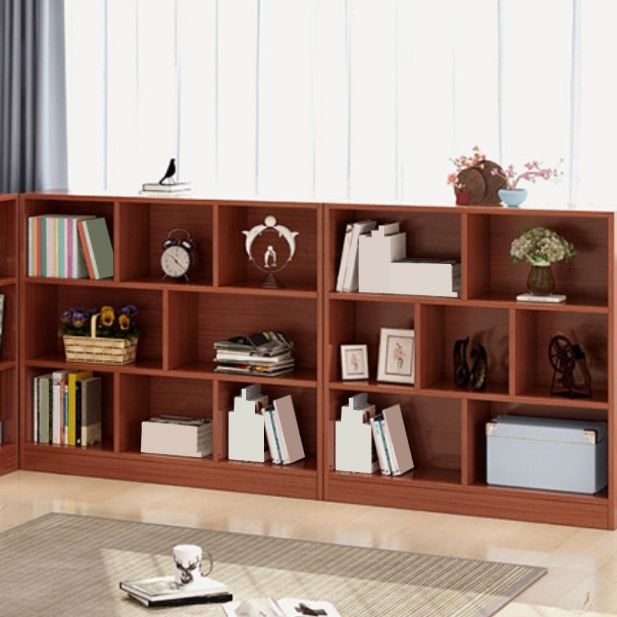 Scandinavian Standard Bookcase Closed Back Engineered Wood Bookshelf
