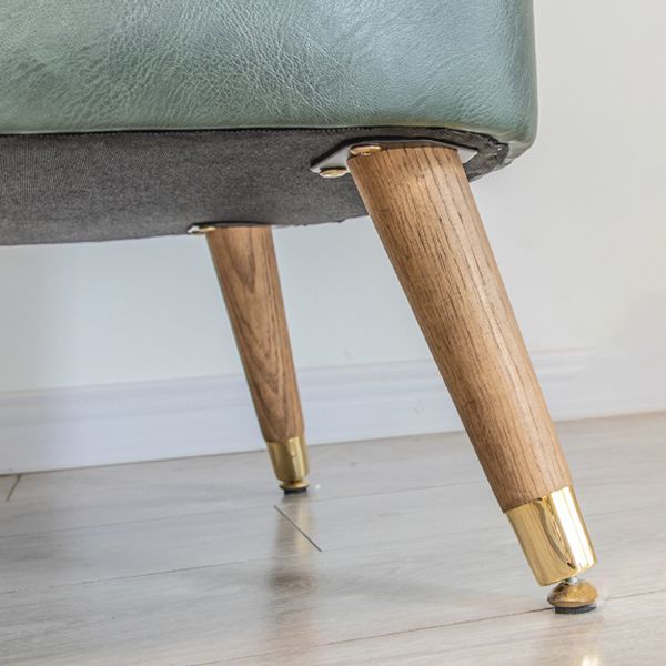 Minimalist Style Upholstered Side Chair Solid Back Arm Single Dining Side Chair for Home