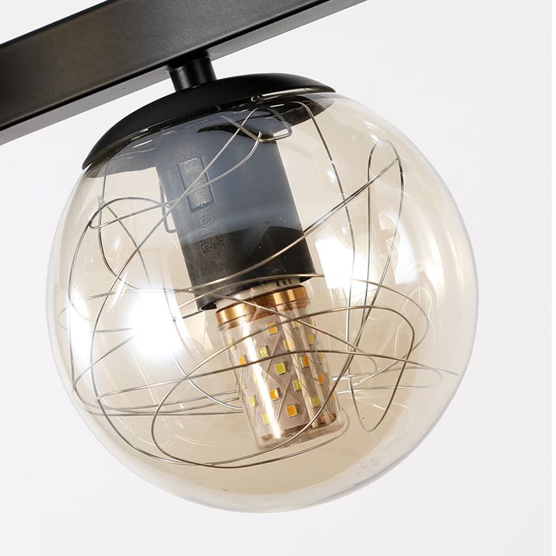 Globe Island Lights Modernes Multi-Head-Restaurant Hanging Anhängerlampen mit Glasschatten