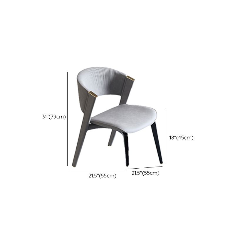 Industrial Upholstered Armless Chair Kitchen Open Back Dining Chair