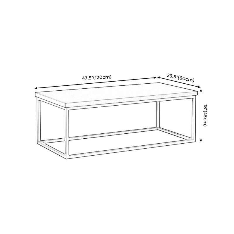 Frame/Frame Coffee Table Modern Rectangular MDF 18''H Coffee Table