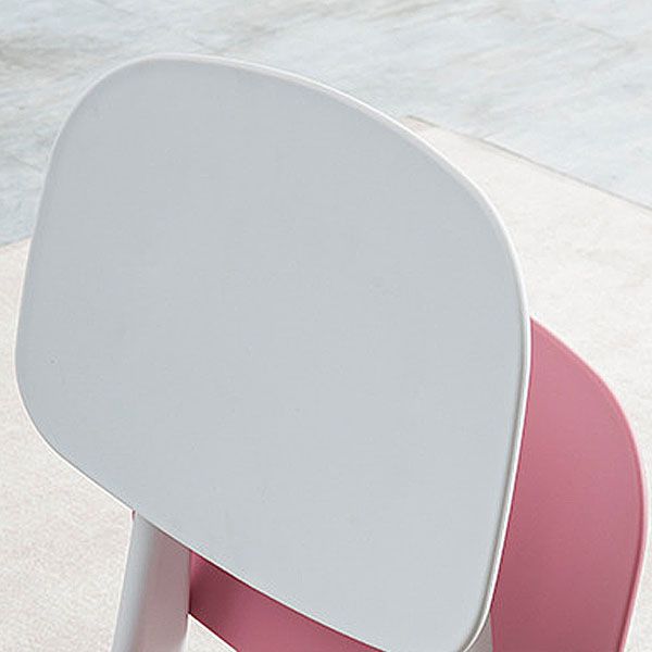 Silla sin brazos de comedor de plástico de estilo contemporáneo, respaldo abierto, sillas laterales para uso doméstico