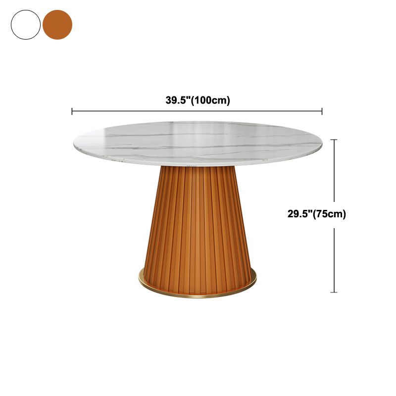 Traditional Luxury Dining Table Sintered Stone Round Table for Home