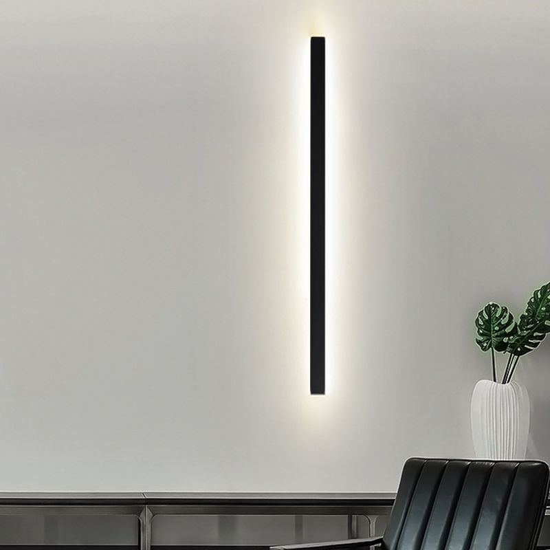 Metal Linear Shape Wall Light Modern 1-Light Wall Mounted Light Fixtures