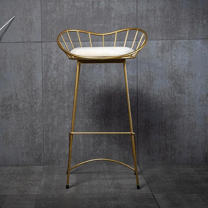 Industrial Metal Round Barstool Patio Bar Stool with Metal Legs