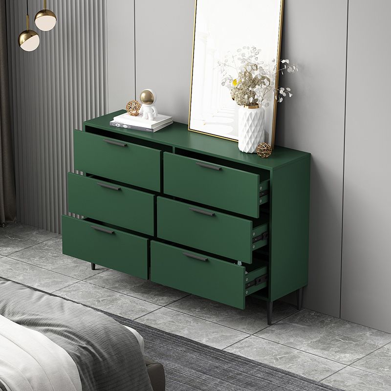 Modern Horizontal Storage Chest Dresser Wooden Storage Chest with Drawers