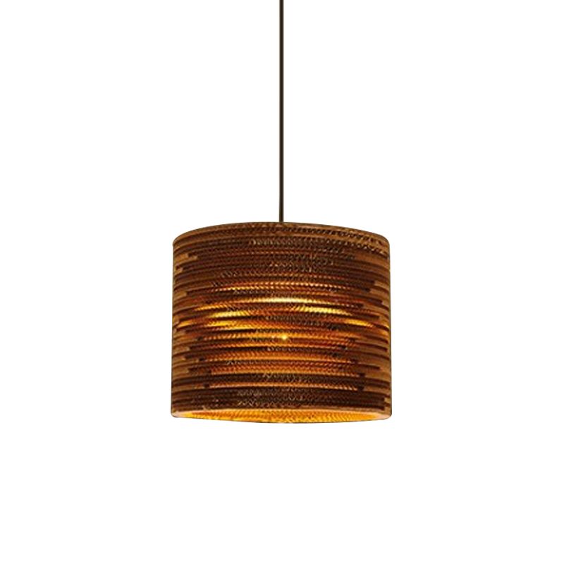 1 Lampen Bistro -Anhänger Beleuchtung rustikal braun
