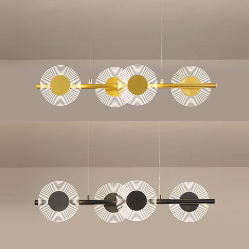 Postmodern Circles LED Island Light Acrylic Dining Room Pendant Light Fixture