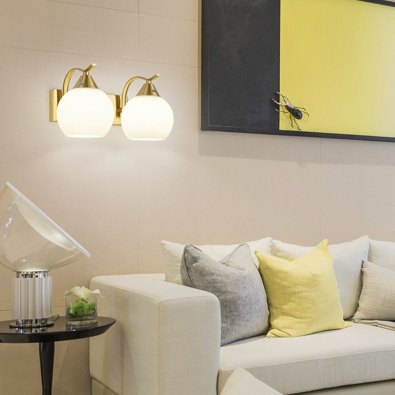 Geometrische mit Glas montierte Lampen zeitgenössischer Multi -Licht -Wandleuchte Leuchte