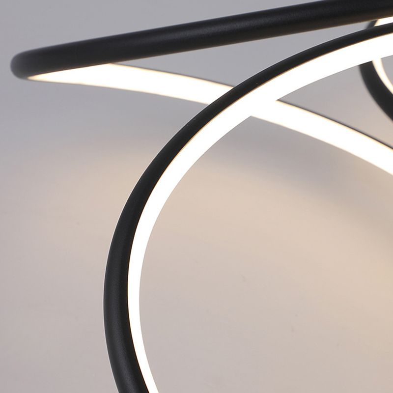 Modern Style Linear Shape Ceiling Lighting Metal 1 Light Ceiling Light for Bedroom