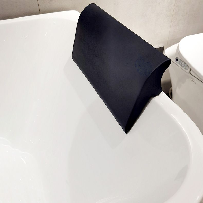 Soaking Acrylic Bathtub Freestanding White Rectangular Back to Wall Bath