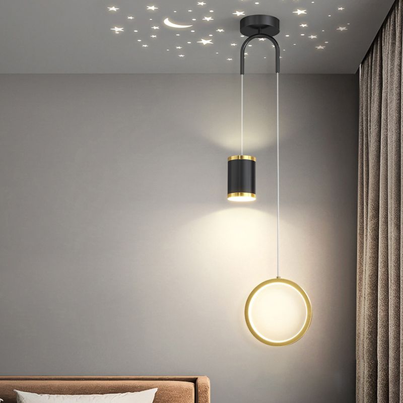 Géométrie Forme pendentielle Light Nordic Metal Devide LED Suspension LAMPE