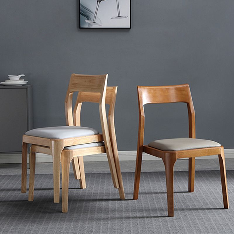 Traditional Armless Dining Chairs Open Back Dining Side Chair