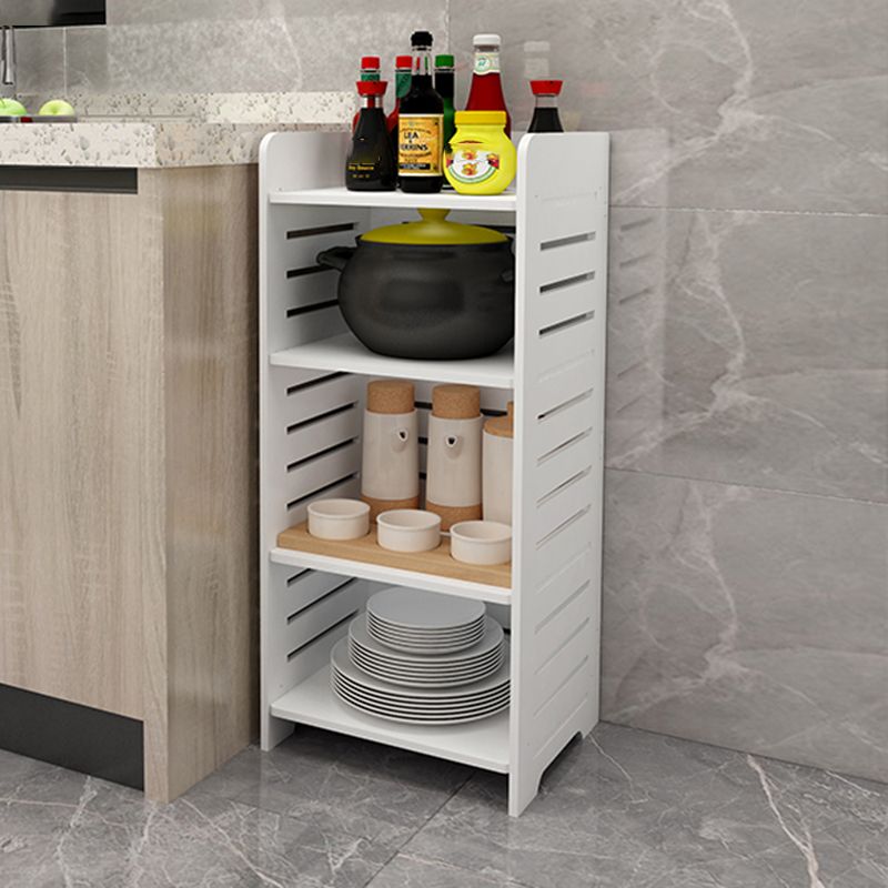 11.81"W Bookcase Contemporary Style Pure White Bookshelf for Home Office