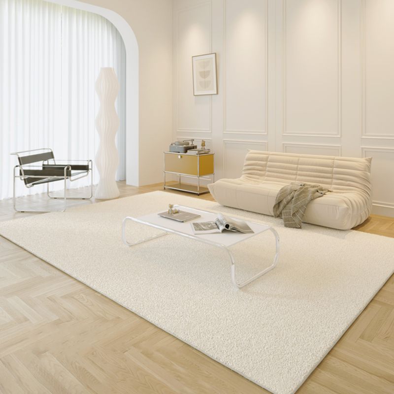 Fancy effen kleur tapijt wit polyester tapijt antislip rug voor woondecoratie