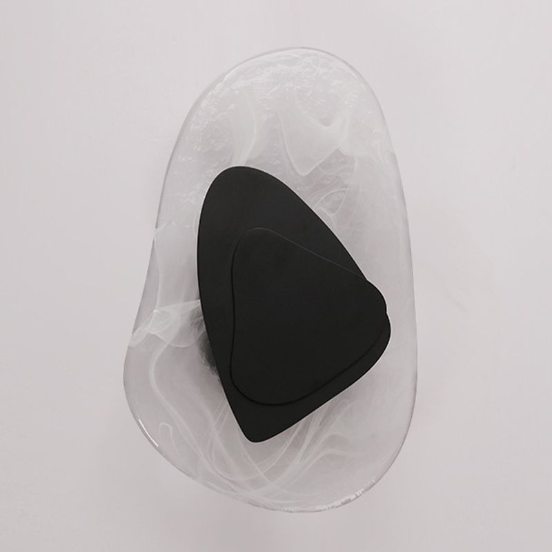 Geometric Shape Metal Vanity Lamp Modern Style 1 Light Vanity Light Fixture in Black