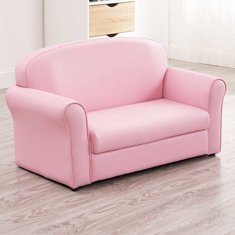 Contemporary Tight Back Standard Rolled Arm Settee Couch for Children