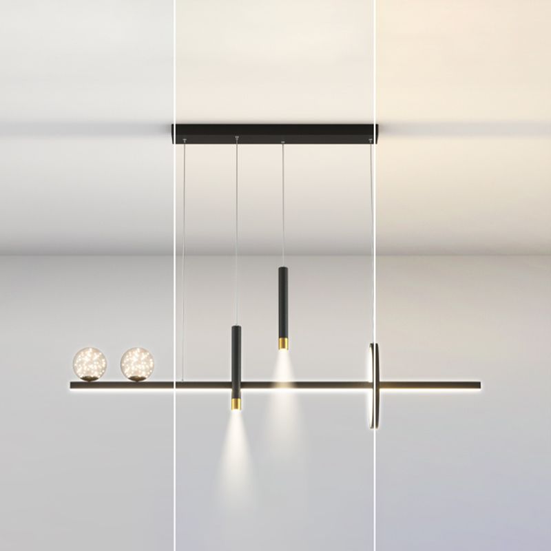 6 Heads LED Island Lighting Contemporary Ceiling Pendant Light for Dining Room