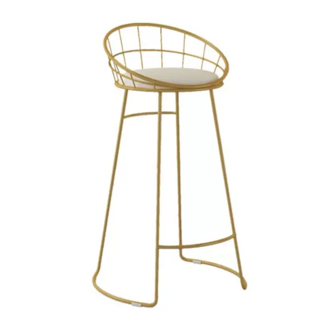 Glam Bar Table Set 1/2/5/9 Pieces Rectangle Bistro Set in White and Gold