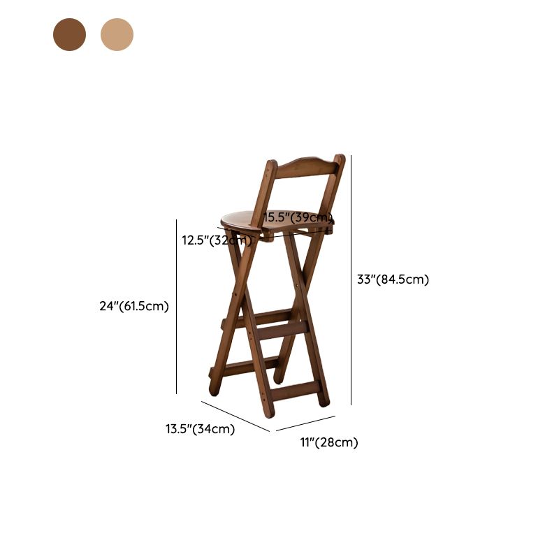 Contemporary Dining Stools Armless Folding Bar Stools with Footrest