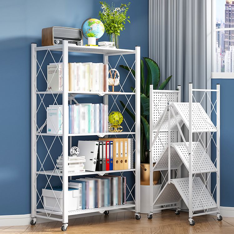 Industrial Open Etagere Bücherregal Metall -Bücherregal mit Zaubererrädern