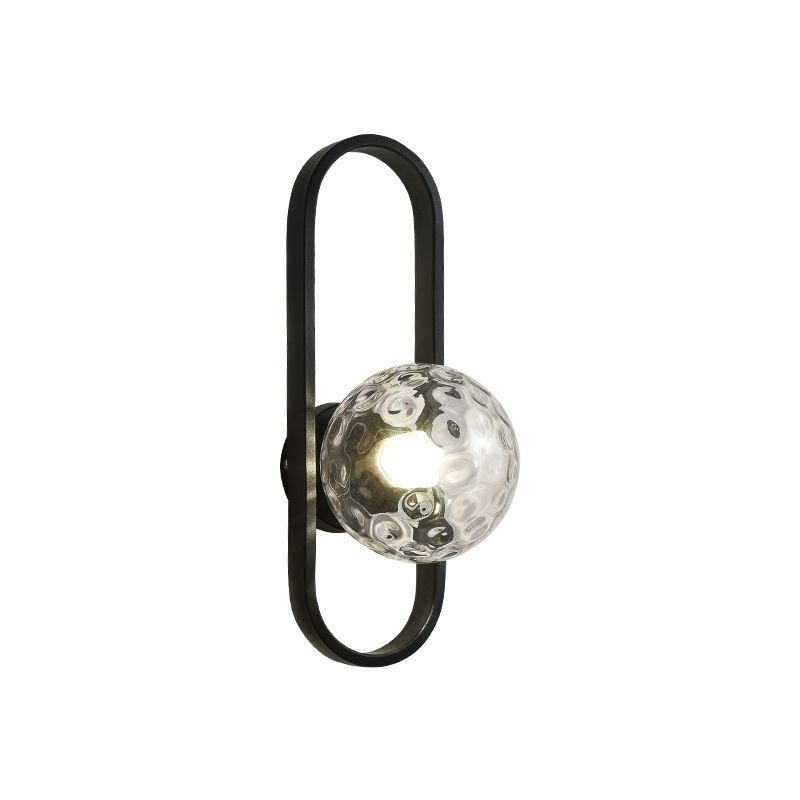 16" Wide Modern Wall Sconce Globe Glass Shape Wall Light for Living Room