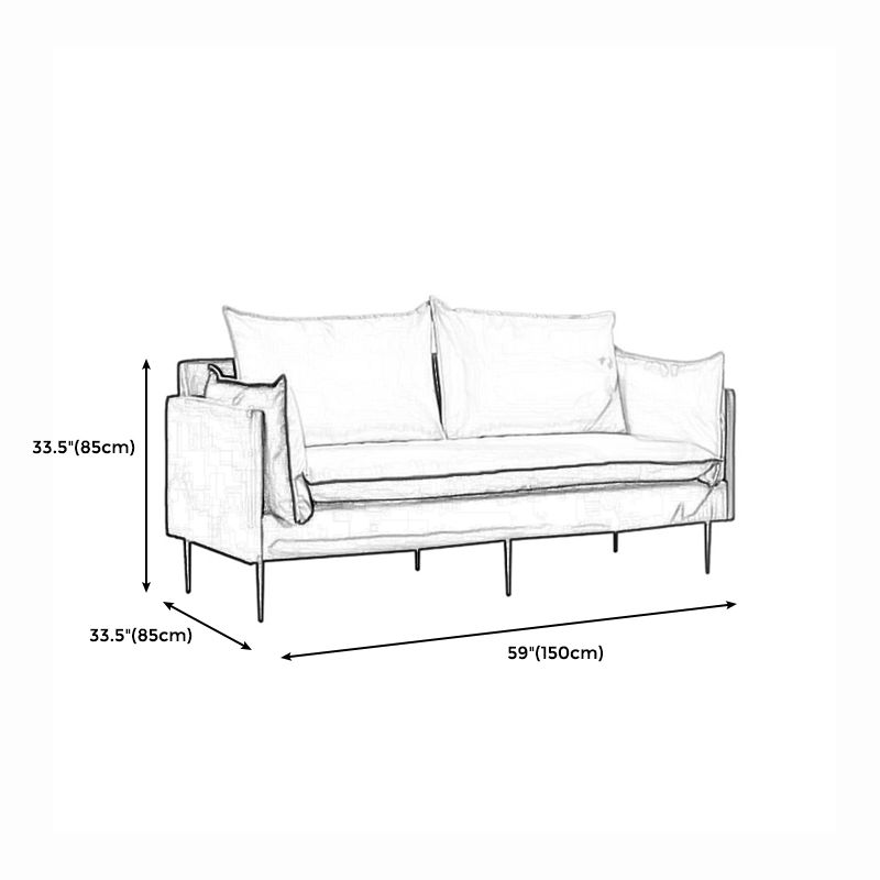Moderner Stil quadratischer Armlehre Schwamm Kissen Kissen tragen resistente Napa -Ledersofa
