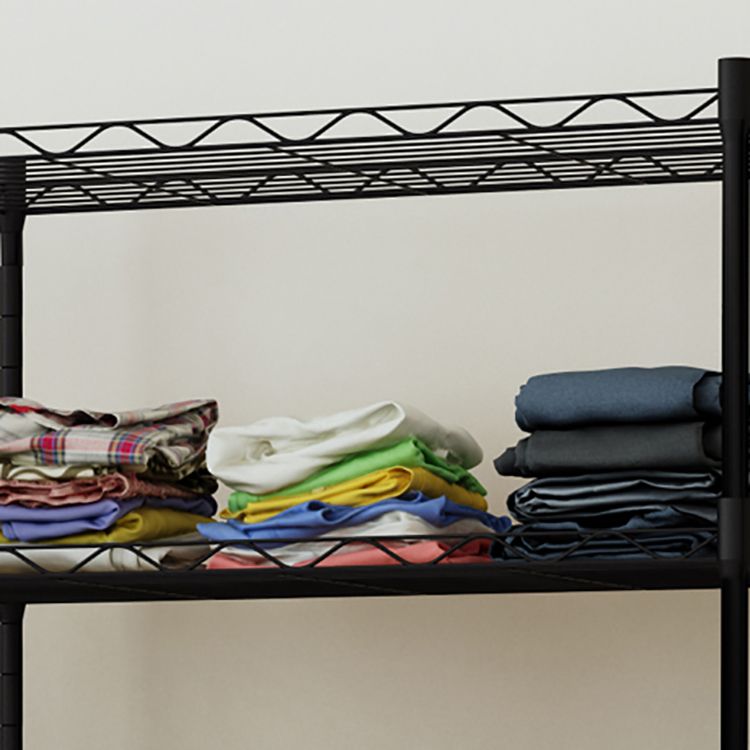 Modern Style Wardrobe Metal 2-Teir Adjustable Shelves Wardrobe Closet