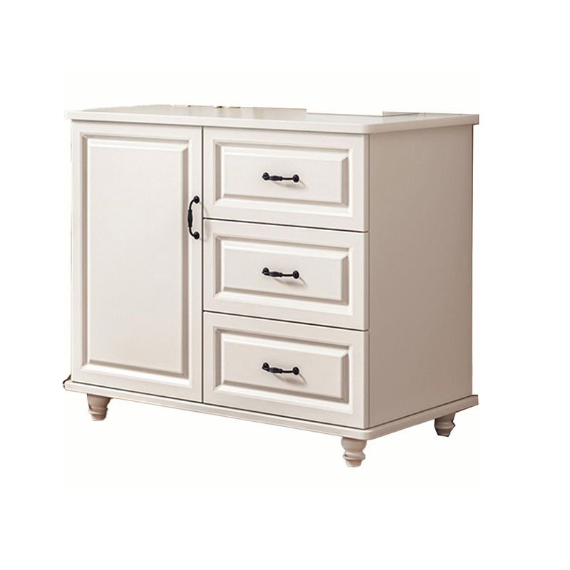 Mid-Century Modern Accent Cabinet Square Storage Cabinet with Drawer