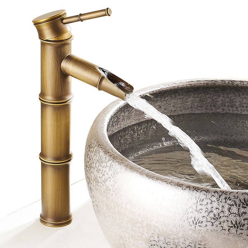 Country Style Faucet One Hole Vessel Sink Faucet with One Lever Handle