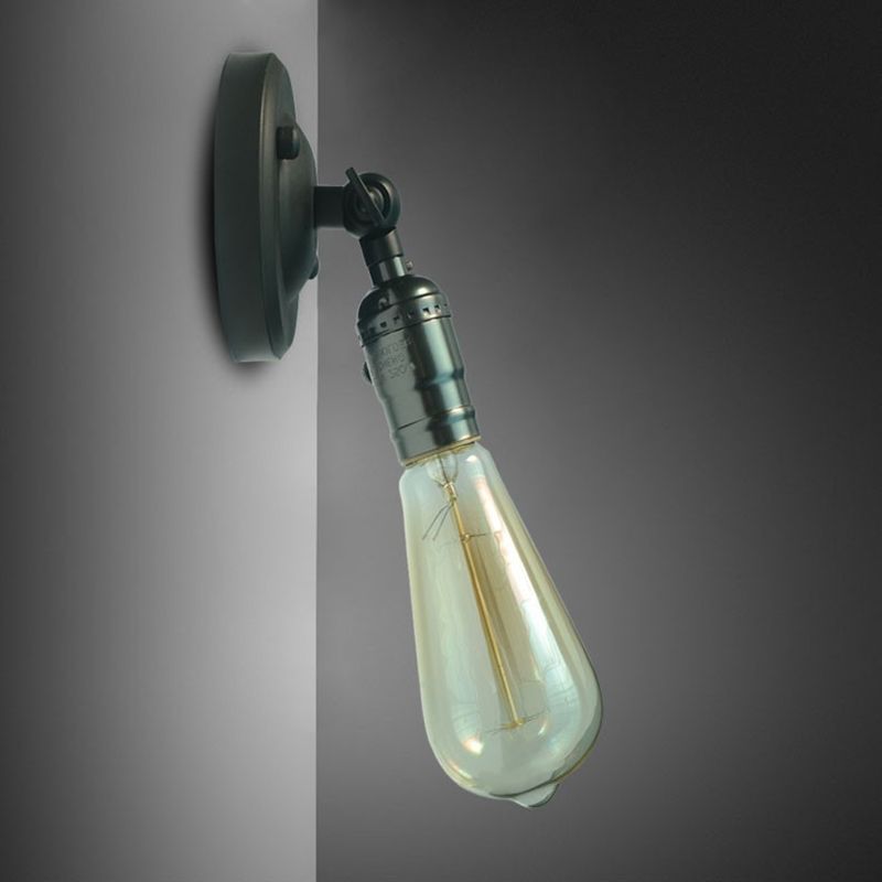 Contemporary Metal Wall Sconce Adjustable Linear Shape Wall Light for Living Room