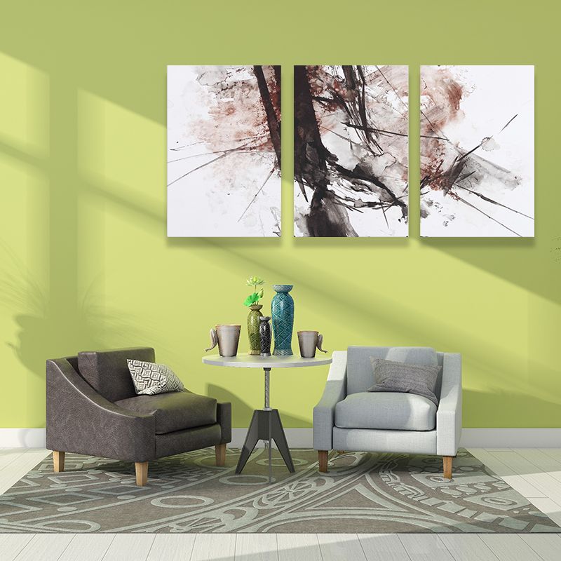 Toile d'art aquarelle pour salon, décoration murale abstraite de couleur pastel, plusieurs pièces