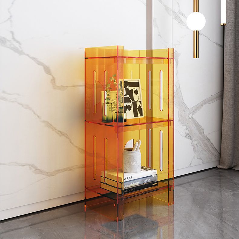 Modern Style Closed Back Bookcase Acrylic Standard Bookshelf