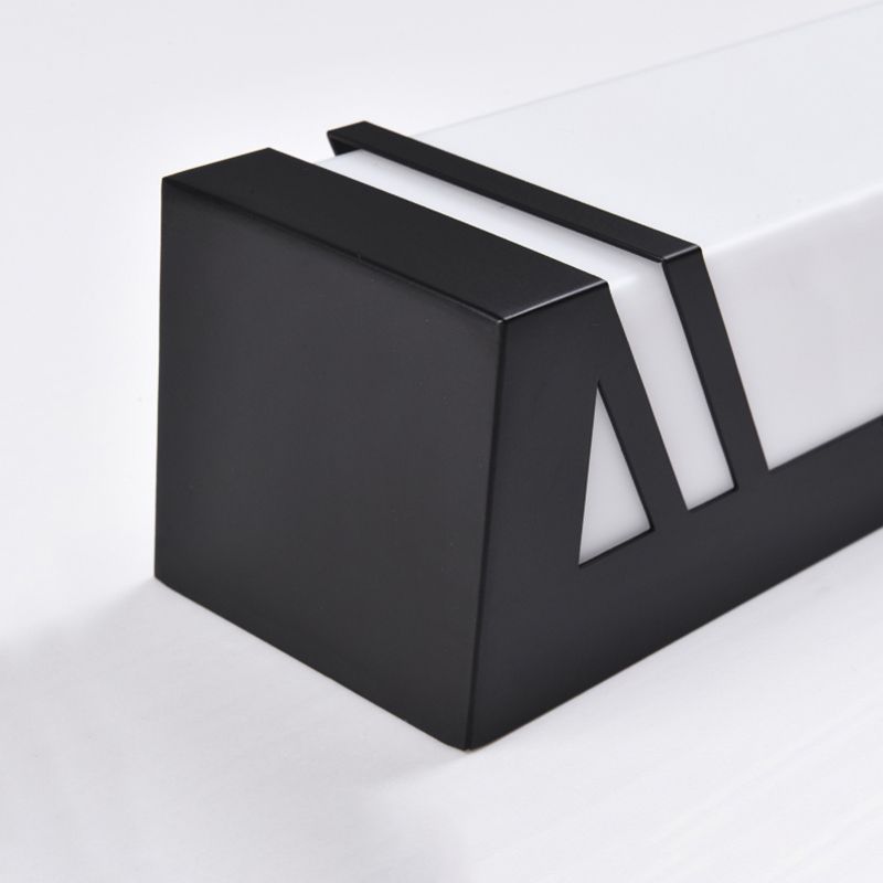 Modern Simple Iron Wall Light Rectangle Shape Wall Lamp with Acrylic Shade for Bedroom