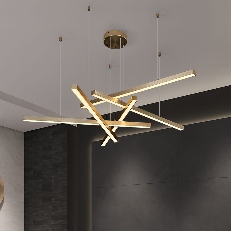 Strip lampadario a più livelli Postmodern Metal lampadario a pendente per salotto