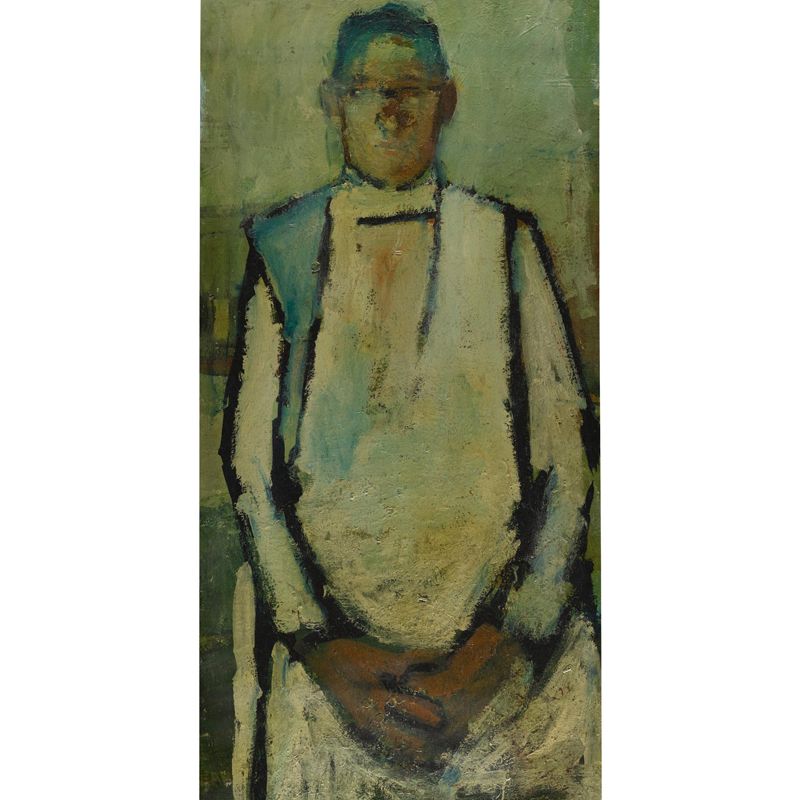 Standing Figure Wall Murals Brown Wall Decor for Home Gallery, Custom Size Available