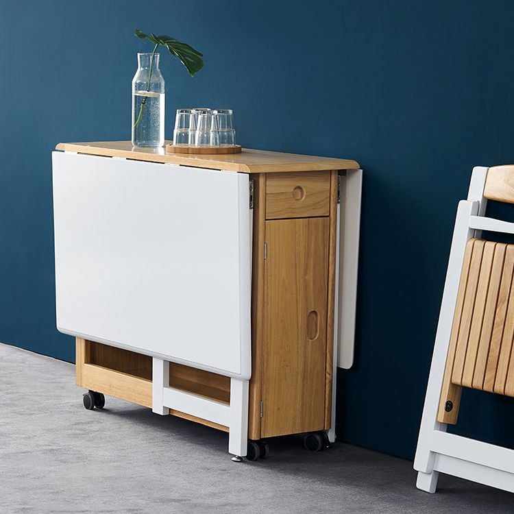 1/2/3/5 PCS Wood Modern Dining Room Ensemble avec ensemble de restaurants pliables